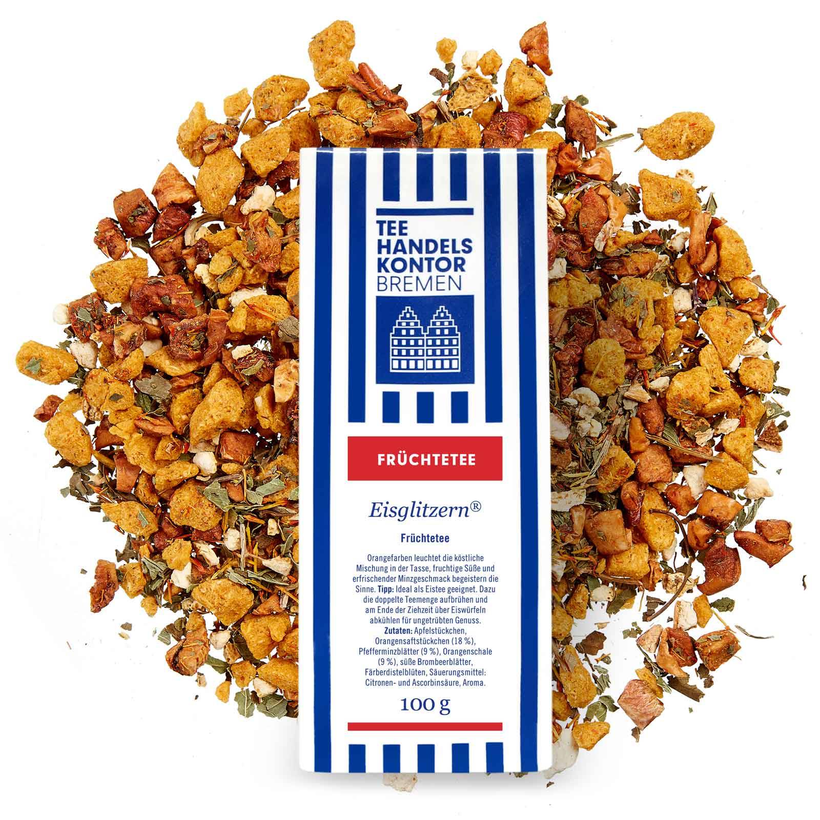 Loser Tee und blau-weiß gestreifte Teetüte