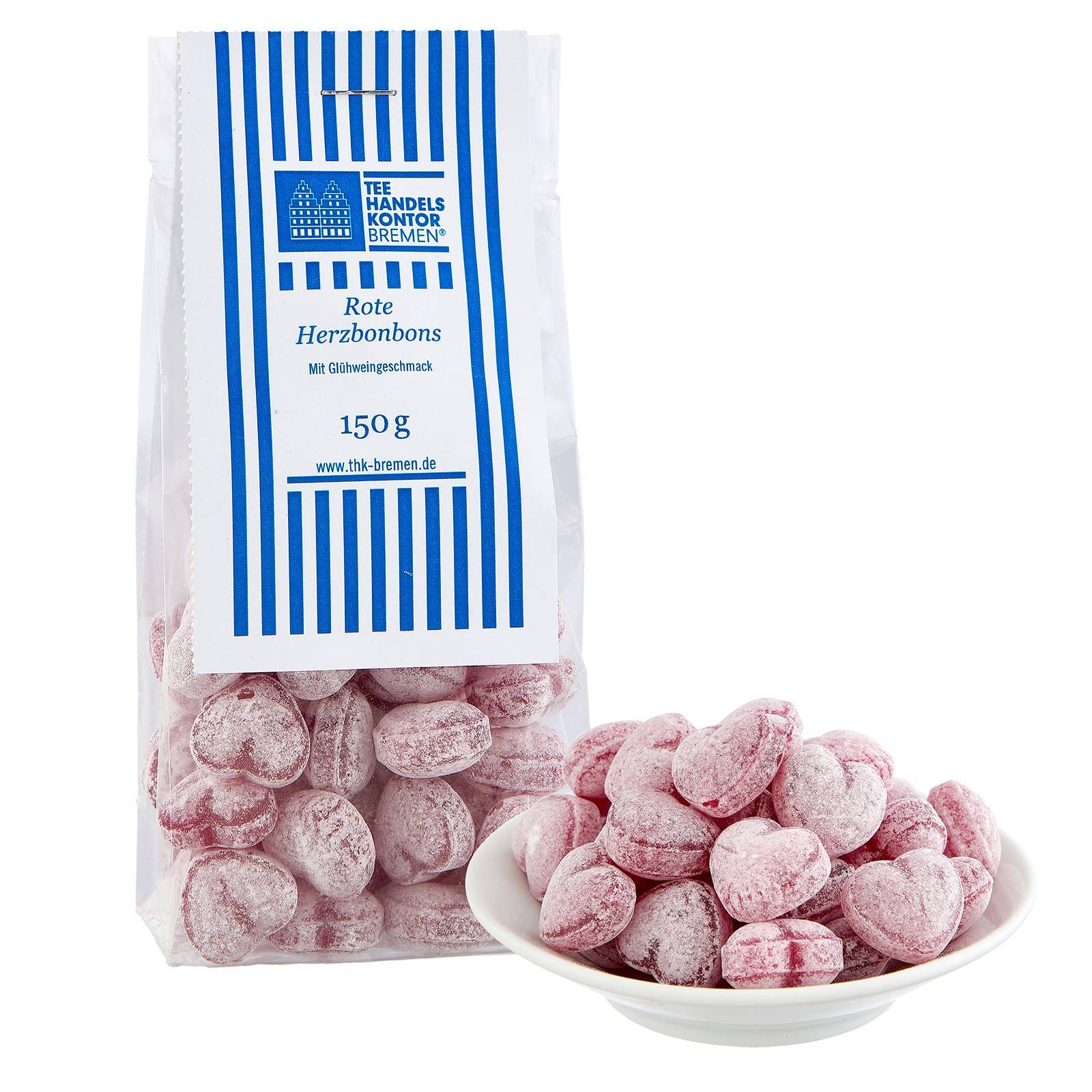 Rote Herzbonbons