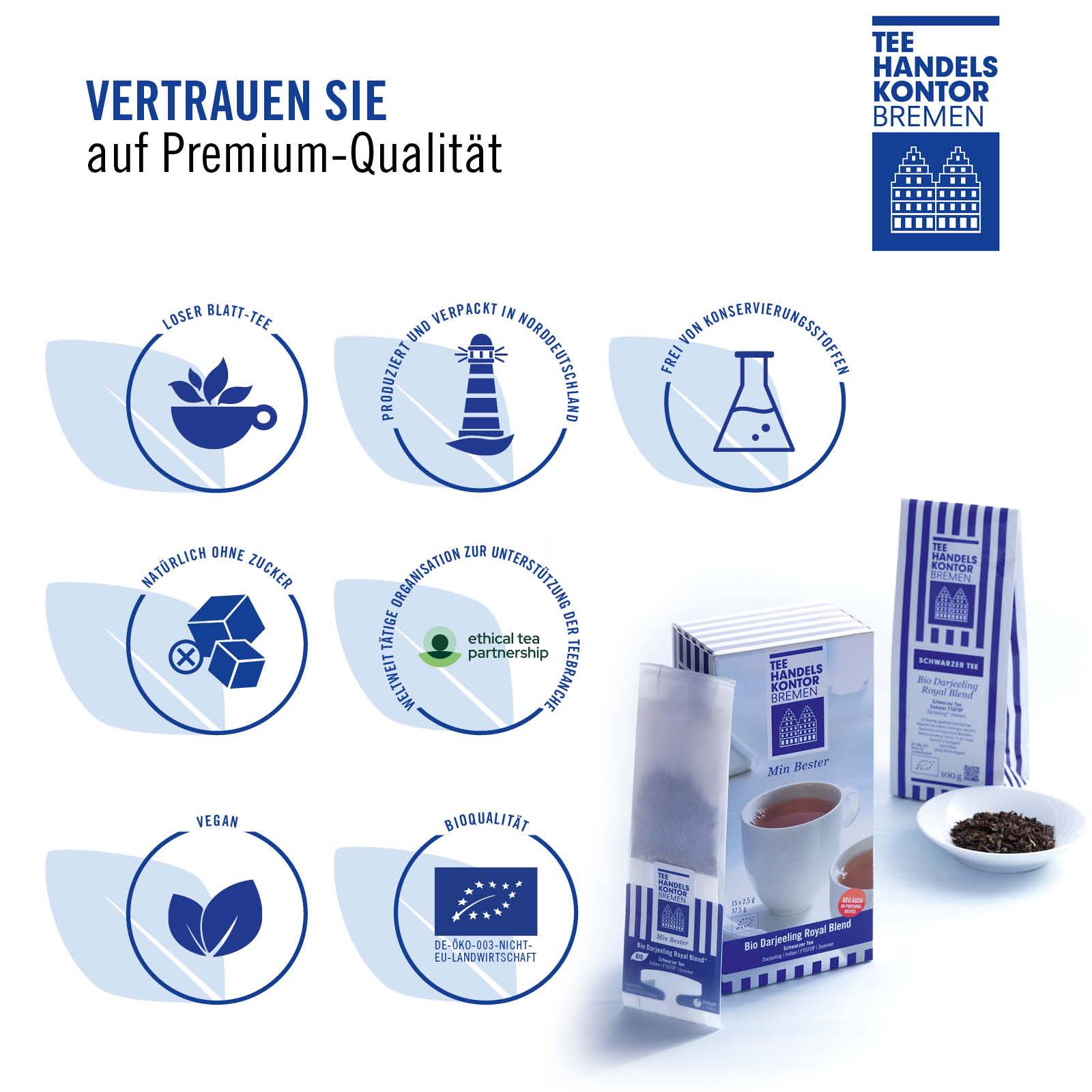 ethical tea partnership, zuckerfrei, lose, vegan, produziert in Worpswede, pur, bio