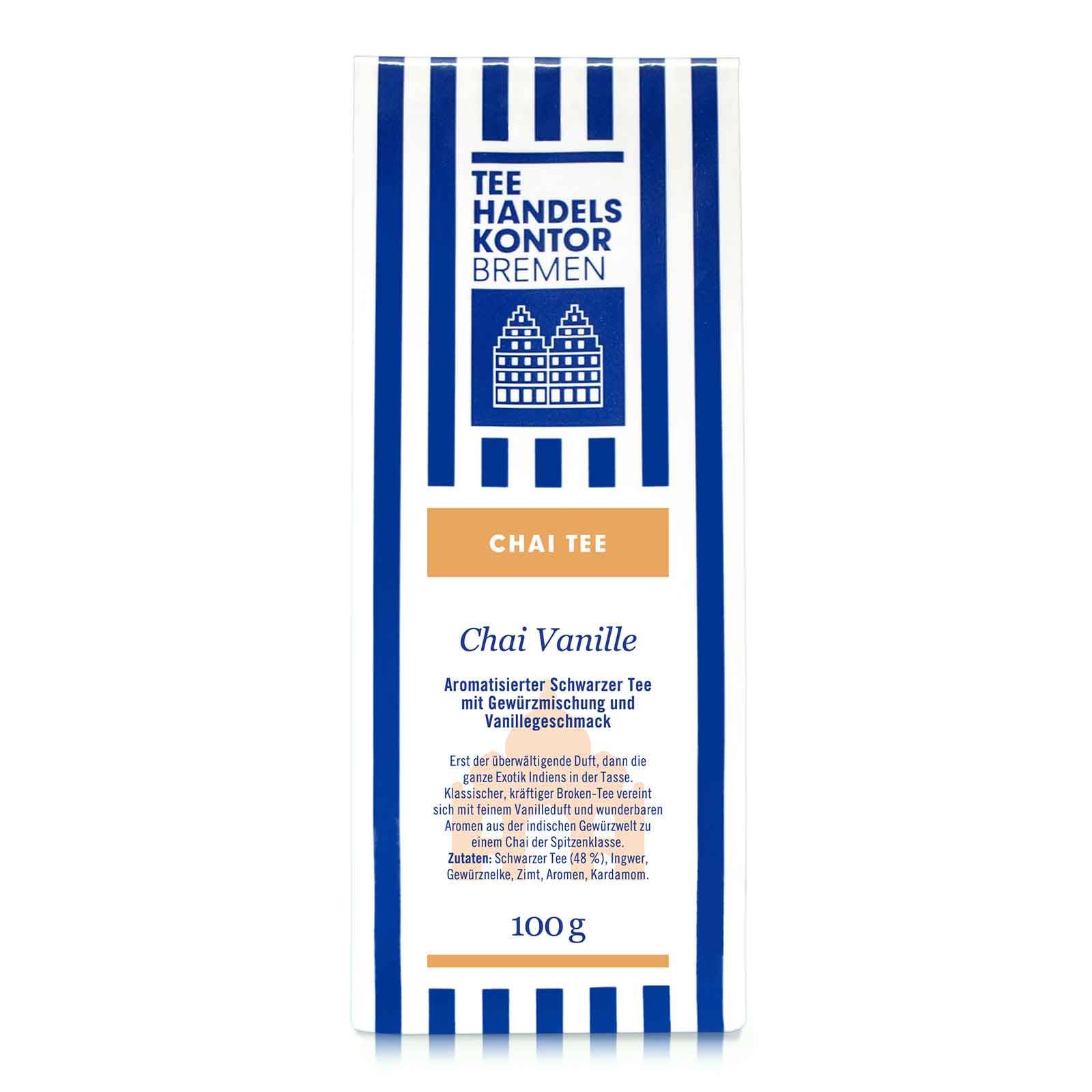 Tee in blau-weißer Teetüte