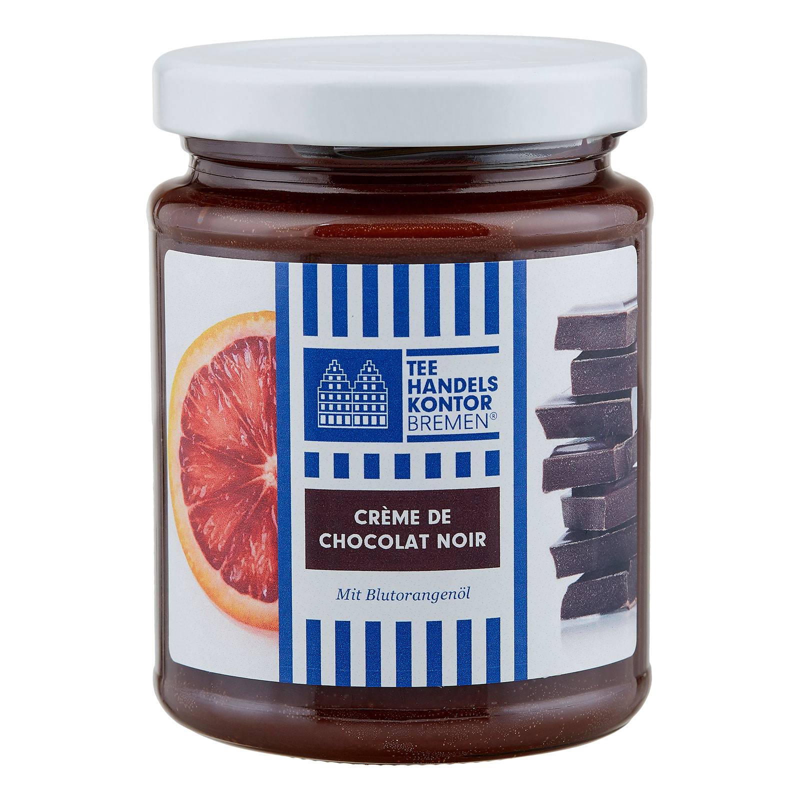Schokoladencreme im Glas Vorderseite