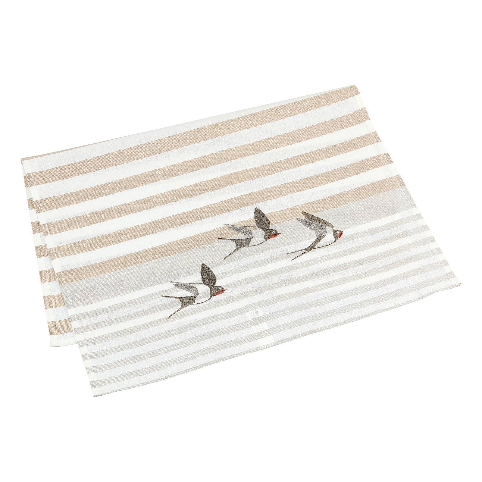 Geschirrtuch Schwalben beige