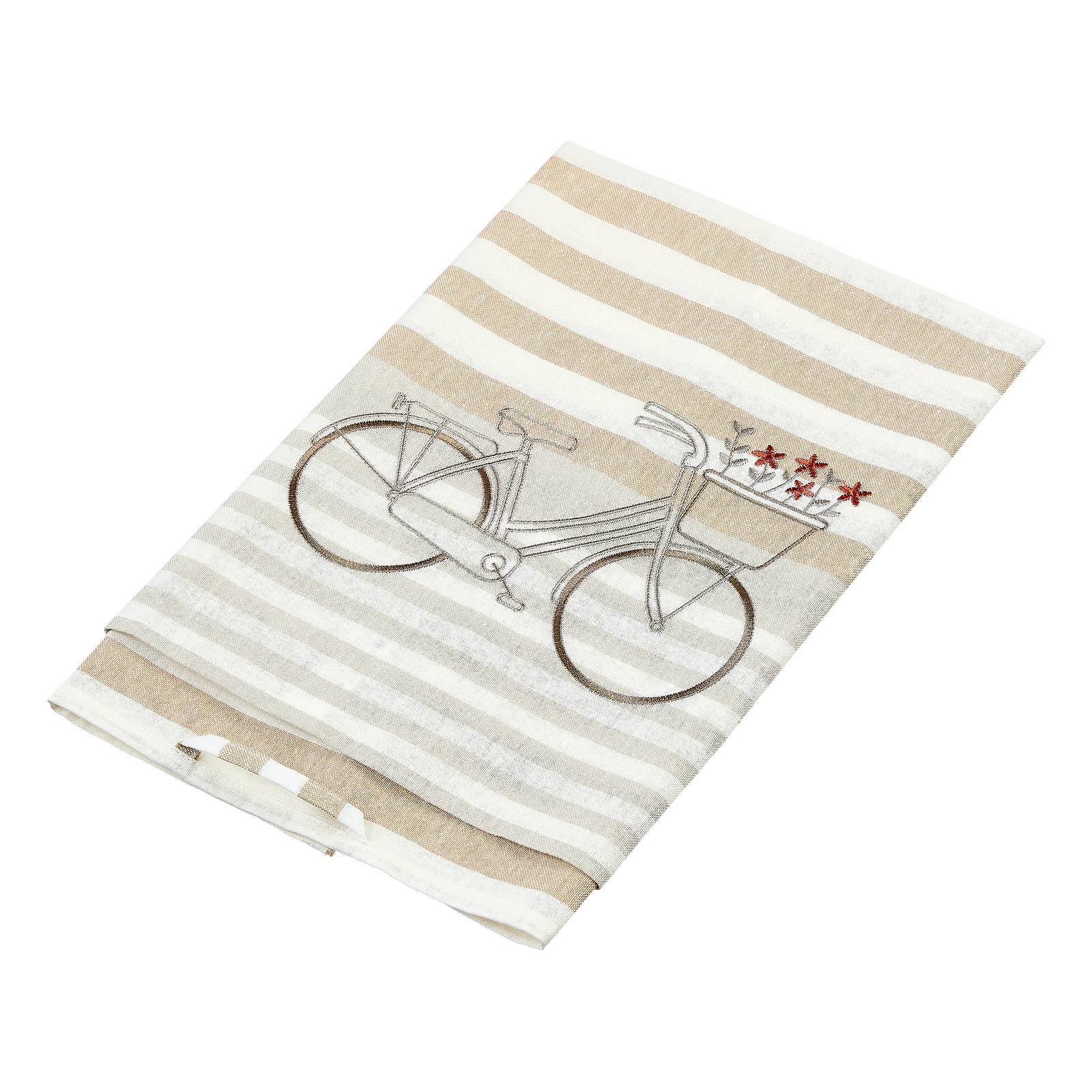 Geschirrtuch Fahrrad beige