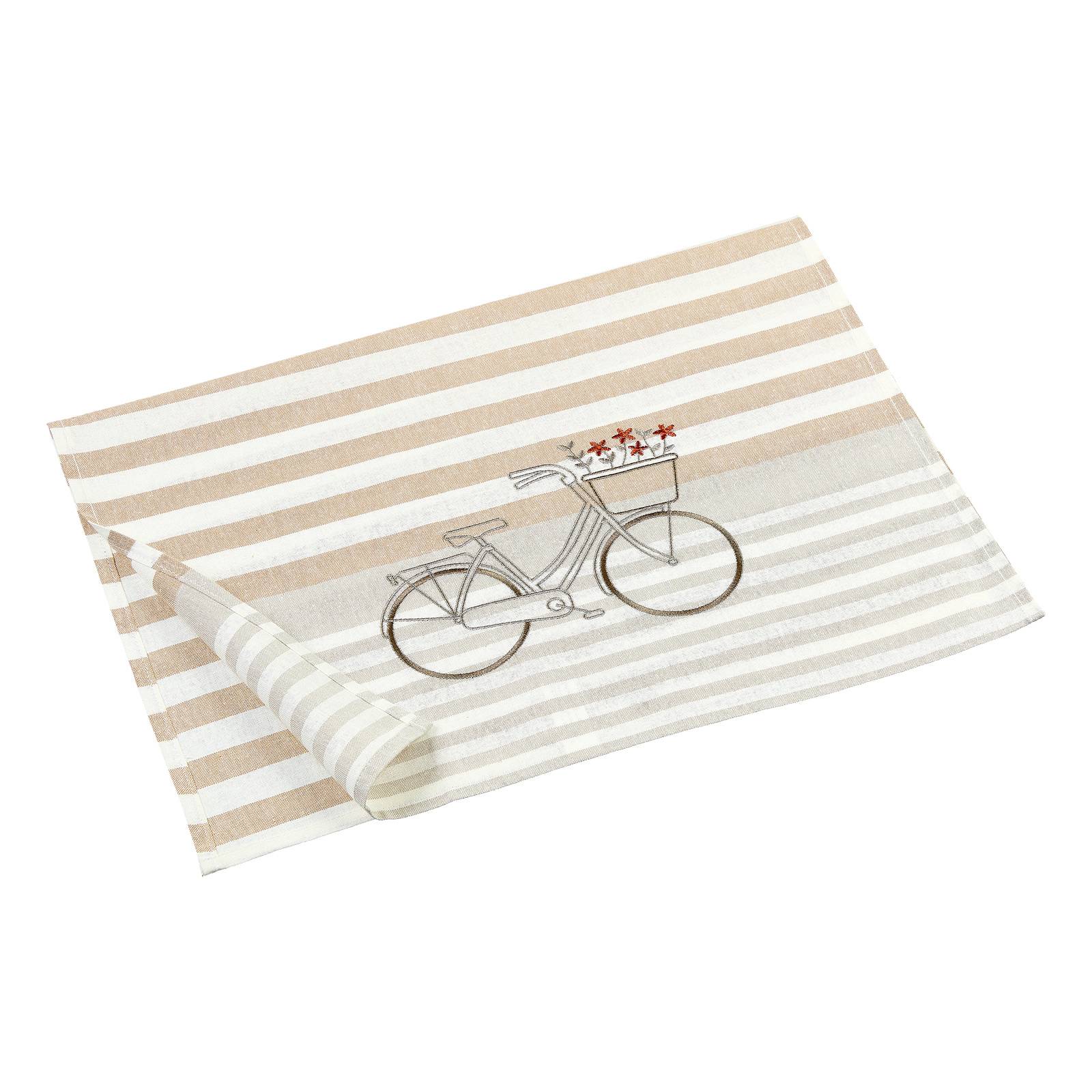 Geschirrtuch Fahrrad beige