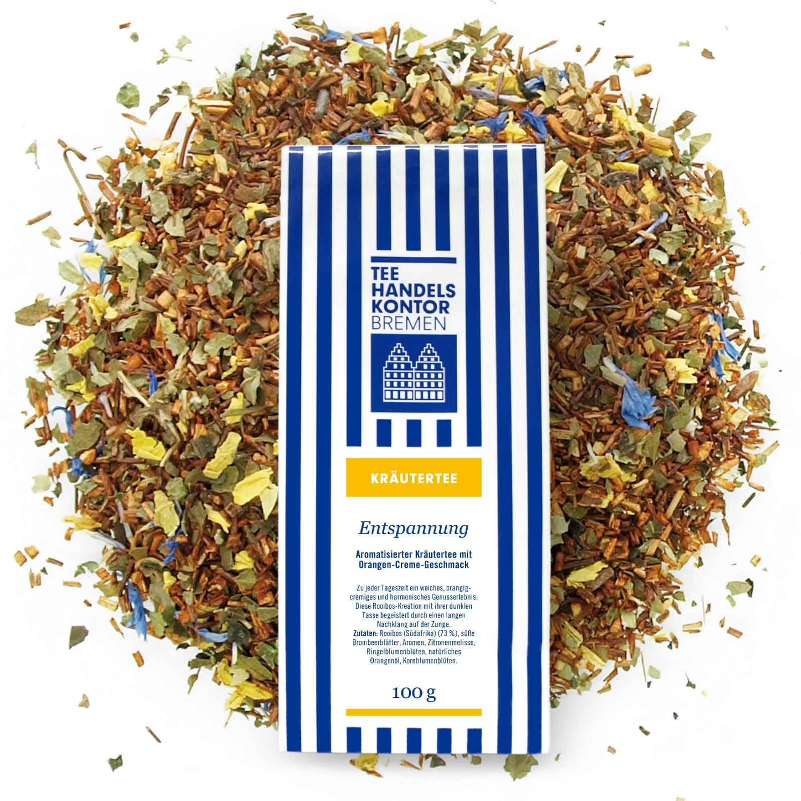 Loser Tee und blau-weiß gestreifte Teetüte