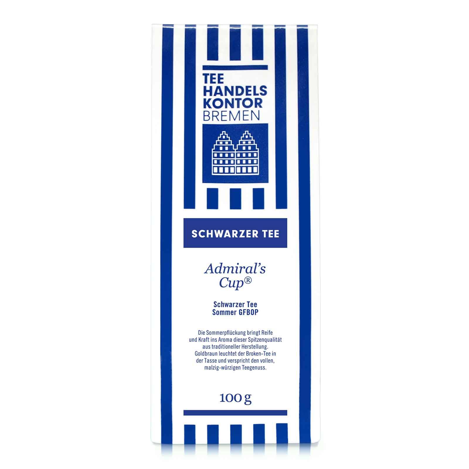 Tee in blau-weißer Teetüte